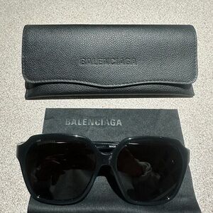Balenciaga Black Sunglasses with Case